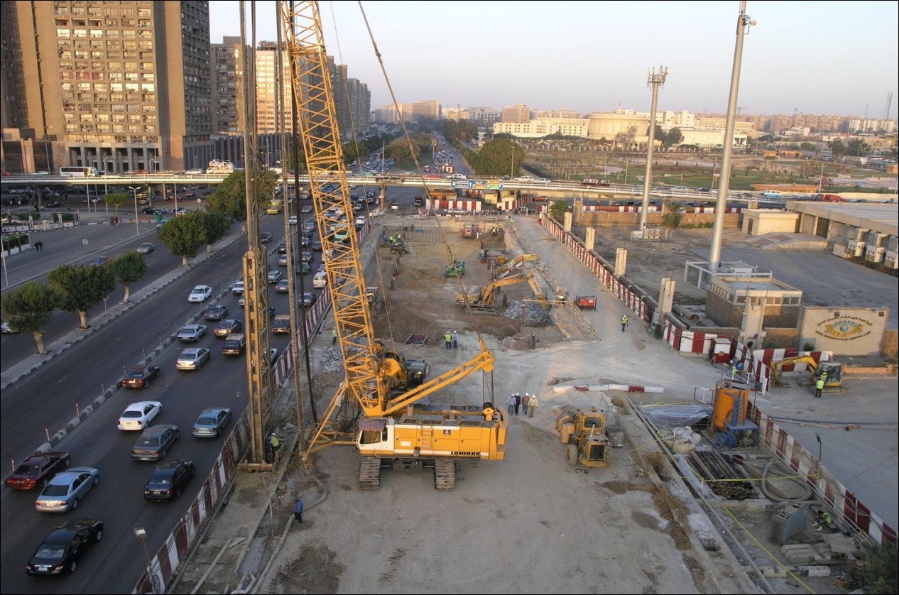 Bauer Egypt was tasked with key foundation and groundwater control works for Phase 2 of Cairo Metro Line 3