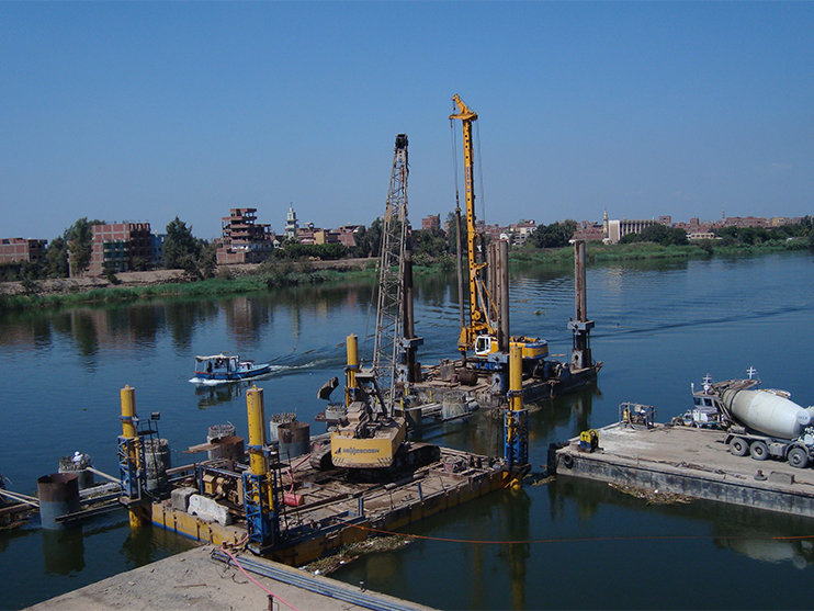 Our Experts from Bauer Egypt were tasked with the critical foundation work for the Banha Bridge over the Nile River